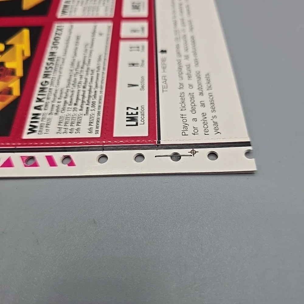 1994 Chicago‎ Bulls Ticket Book 10 Playoff Ticket NBA RARE Jordan 90s Pippen